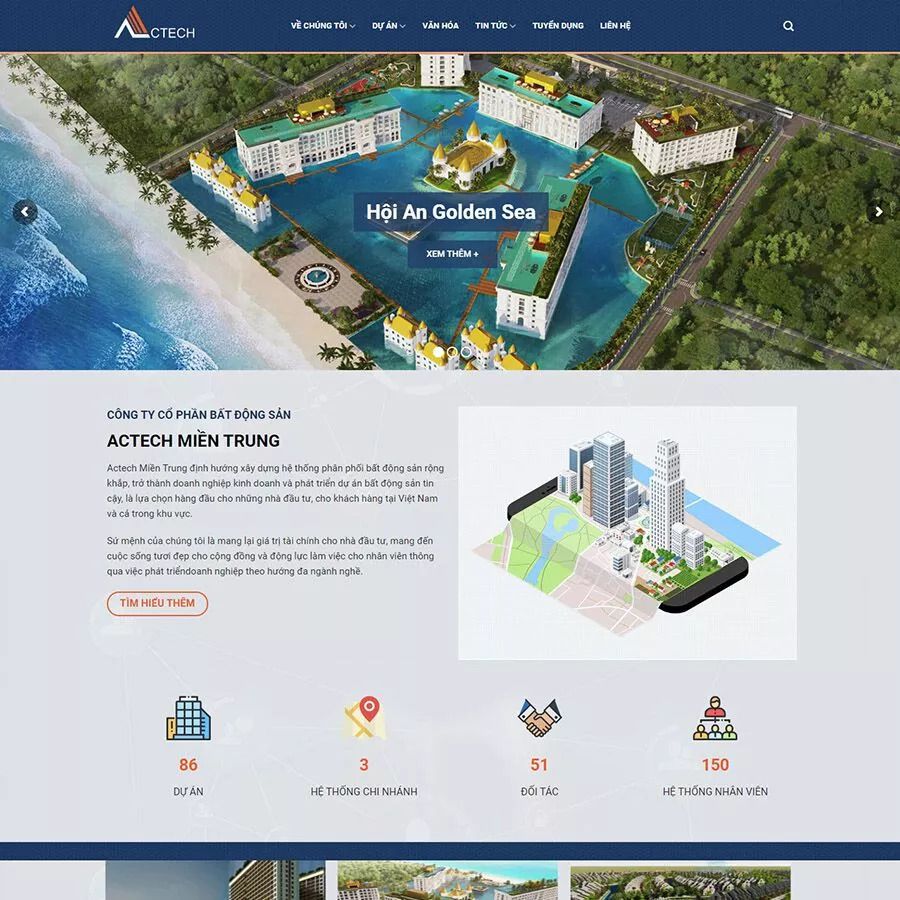 Mẫu thiết kế website công ty kinh doanh bất động sản