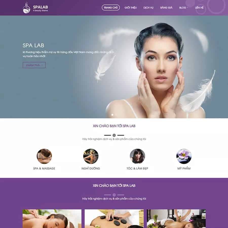 Mẫu thiết kế website Spa làm đẹp